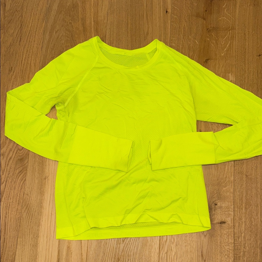 Bright Yellow Lululemon Long Sleeve Top